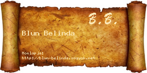 Blun Belinda névjegykártya
